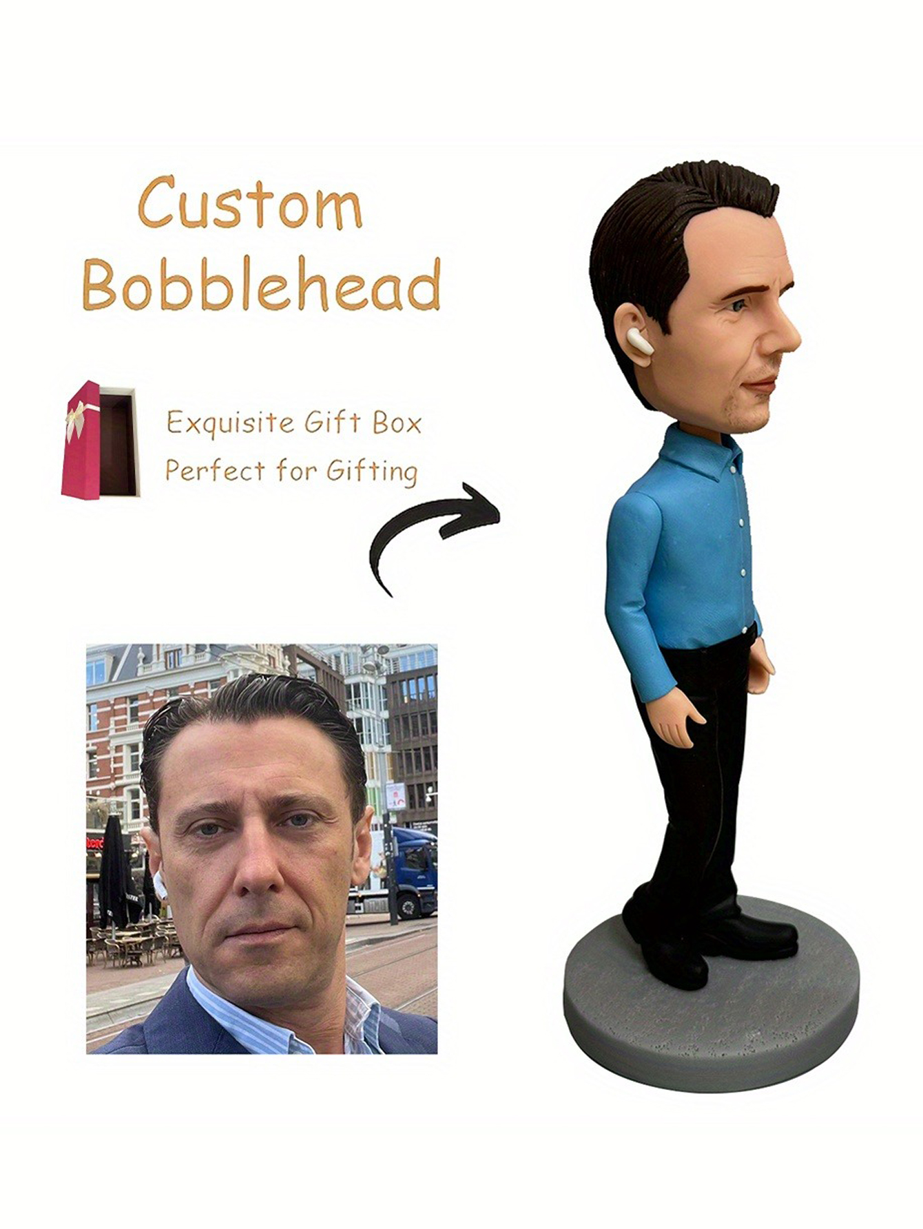 Handcrafted Custom Clay Bobblehead Dolls Personalized Clay Figurines